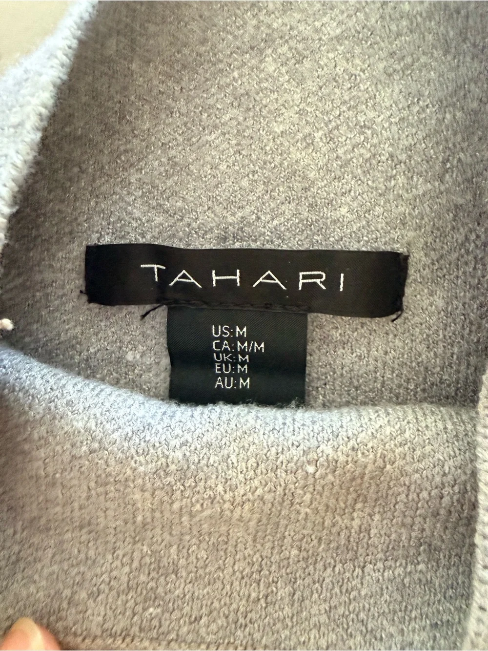 Tahari Heather Gray Mock Neck Sweater - Picture 2 of 3